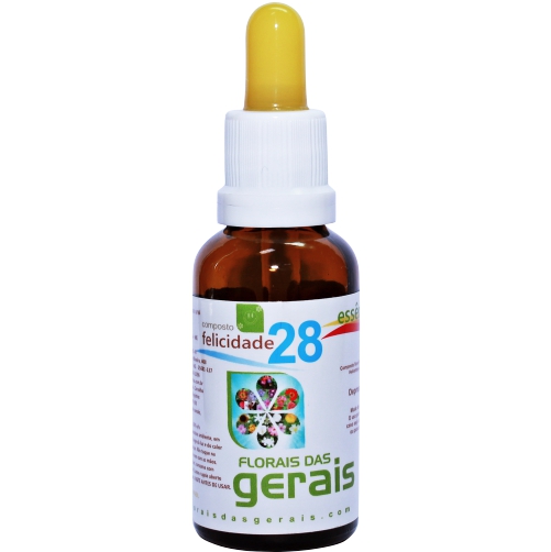 28 COMPOSTO FLORAL N°28 FELICIDADE 30ML - Auxiliam na depressão, tristeza e melancolia e promovem alívio emocional e sentimento de felicidade. - Imagem 1